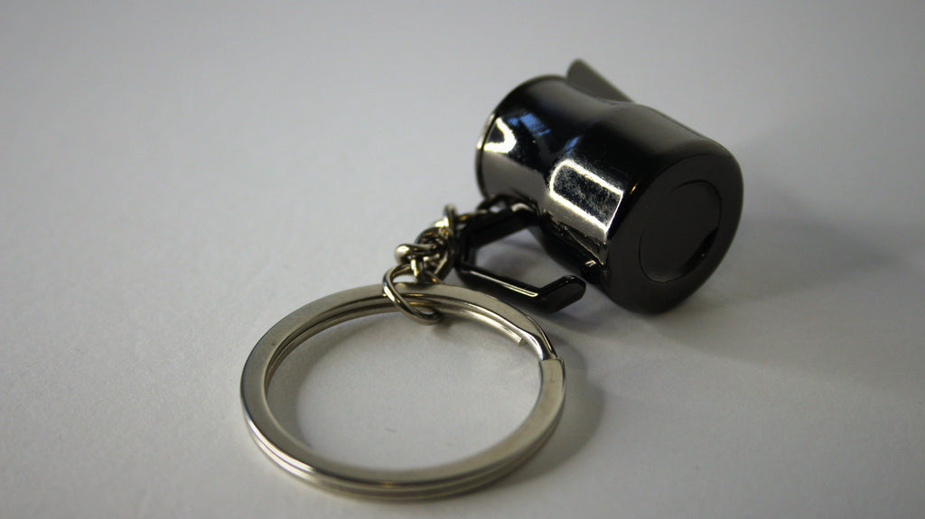 Black Steaming Jug Keyring