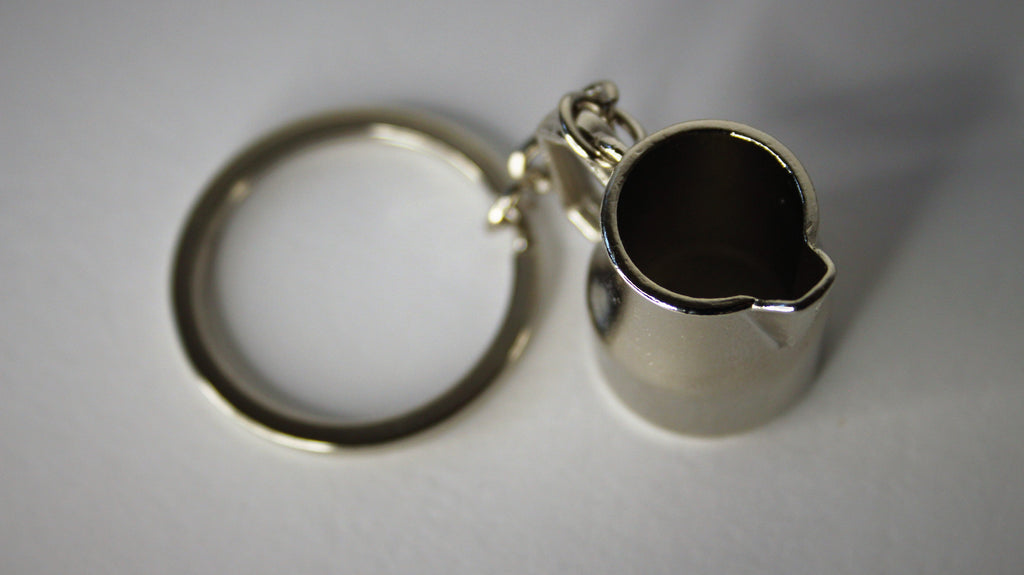 Silver Steaming Jug Keyring